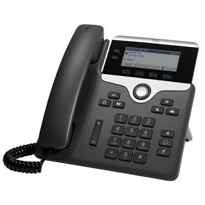 Cisco IP Phone 7821 - Rzut lewy - Kolor czarny