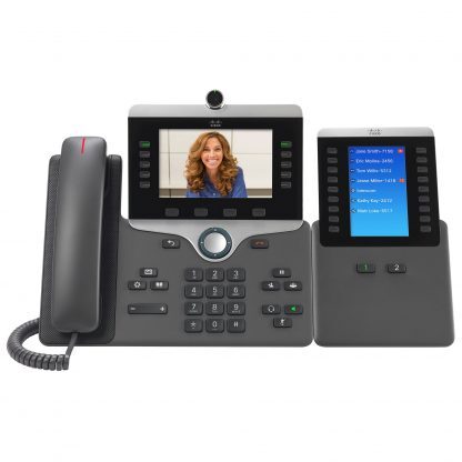 Cisco IP Phone 8865 - Front + Moduł sekretarski